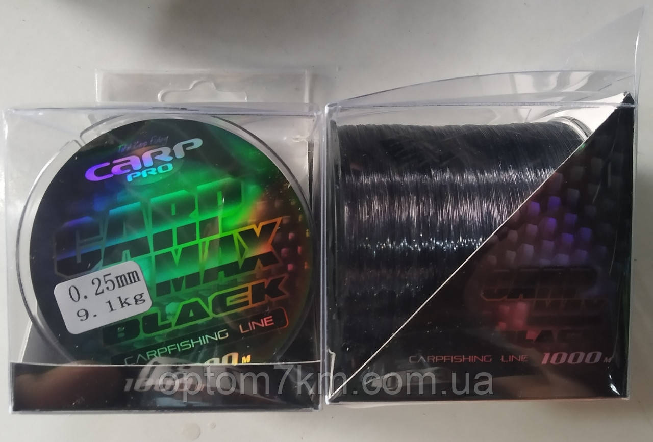 Волосінь Carp Max Black 1000 м 0,25-0,28, фото 1
