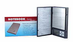 Ювелірні електронні ваги з калібруванням 0,01-2000 г Notebook BLack 1108