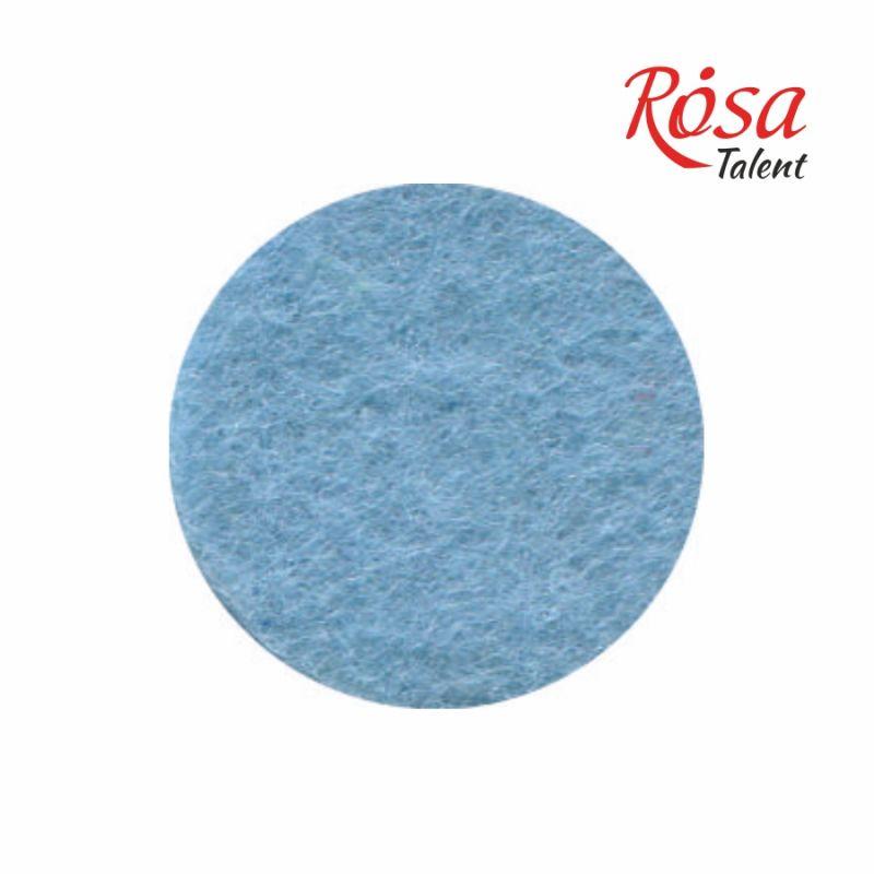 Фетр листовий (поліестер), 21,5х28 см, Блакитний пастельний, 180г/м2, ROSA Talent