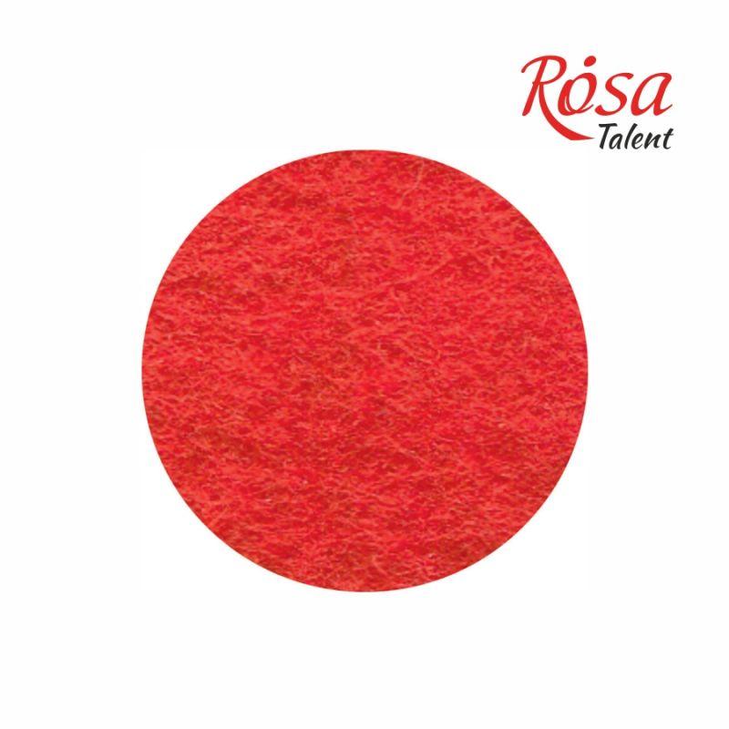 Фетр листовий (поліестер), 21,5х28 см, Червоний, 180г/м2, ROSA Talent