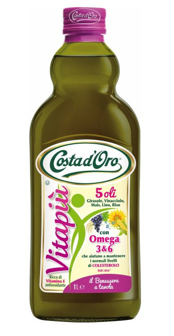 Мікс п'яти масел Vitapiu 5 Oli Omega 3 & 6 Costa d'Oro, 0.75л