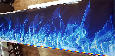 Наклейка на кухонний фартух 60 х 300 см, з фотодруком та захисною ламінацією блакитне полум'я (БП-s_ab071), фото 2
