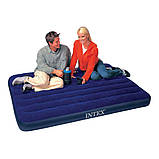 Надувний двомісний матрац Intex,99*191*25, надувна ліжко, матрац (матрац) в намет, пляжний, для сну, фото 6