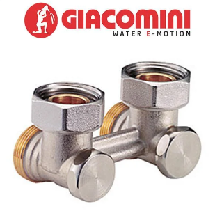 Клапан для сталевих радіаторів із бічним під'єднанням Giacomini 3/4х3/4 EK R388X002