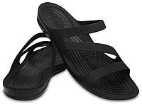 Женские шлепанцы Crocs Swiftwater Sandal 203998 37, черный, Шлепанцы