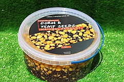 Рибальська суміш Vulkan Corn + Hemp Seeds (кукурудза, коноплі) 5л
