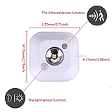 Бездротовий ліхтарик, нічник із датчиком руху!, фото 3