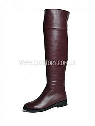 Жіночі зимові бордові ботфорти в кольорі зливу в 37 розмірі