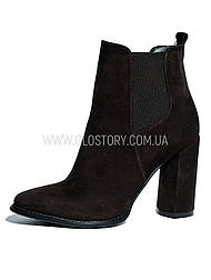 Жіночі демісезонні напівчоботи в 36 розмірі в шоколадному кольорі