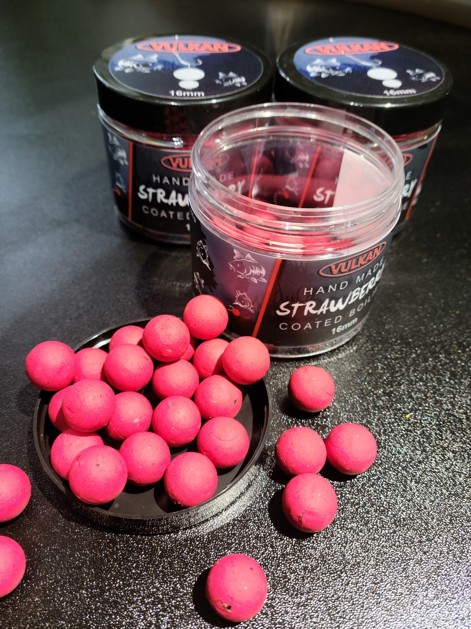 Тонучі бойли Vulkan Strawberry (Полуниця) 16 mm