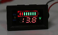 Автомобільний вольтметр/тестер індикатор ємності