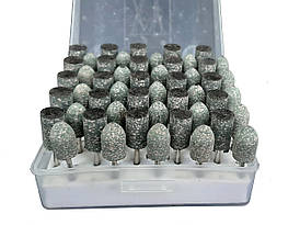 Набір гумових насадок з абразивом 50шт, хвостовик 3mm.