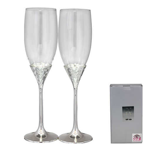 Набор бокалов для шампанского Нежность 2 шт 220 мл 7047-12 - фото 2 - id-p1228517297