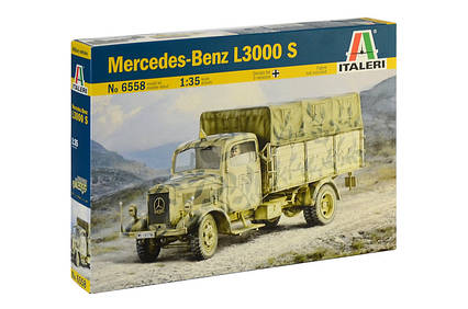 MERCEDES - BENZ L3000 S. Збірна модель військового вантажівки в масштабі 1/35. ITALERI 6558, фото 2