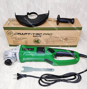 Болгарка 230 коло Craft-Tec PXAG-228А поворотна ручка, плавний пуск, фото 1