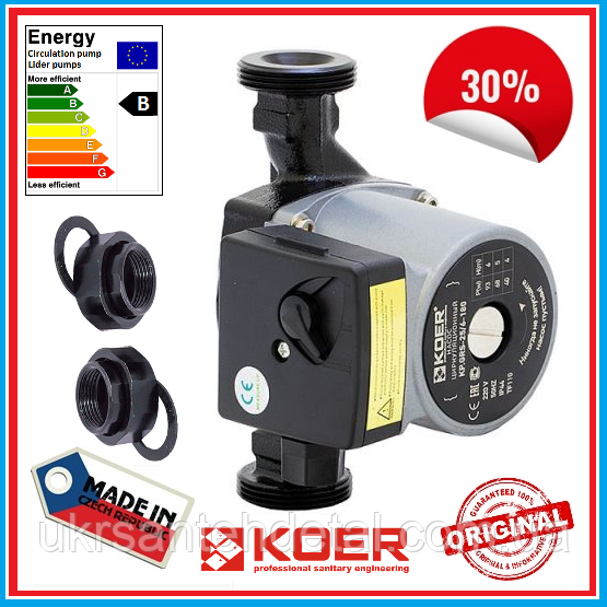 Циркуляційний насос KP.GRS-25/4-180 Koer (Чехія)