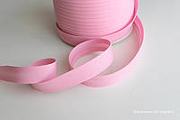 Косая бейка матовая розовая 16 мм