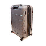 Дорожня валіза з поліпропілену велика Snowball сіра, фото 5