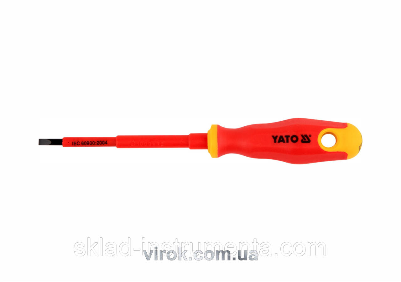 Викрутка діелектрична плоска YATO SL5.5 x 125 мм VDE до 1000 В
