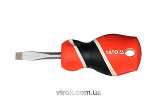 Викрутка з плоским шліцом YATO; l= 38 мм, шліц - 6 мм