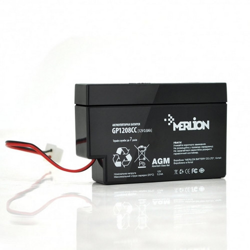 Акумуляторна батарея Merlion agm gp1208cc 12 V 0,8 Ah ( 95 х 23 х 60 )