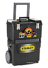 Скринька для інструментів на колесах пластиковий STANLEY "Mobile Work Center 2 in 1" 47.3 x 30.2 x 62.7 см з органайзерами