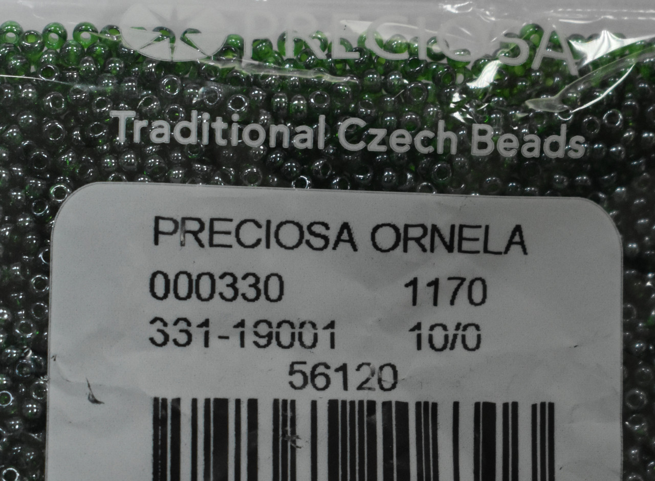Бісер Preciosa 10/0 колір 56120 зелений 10г, фото 1