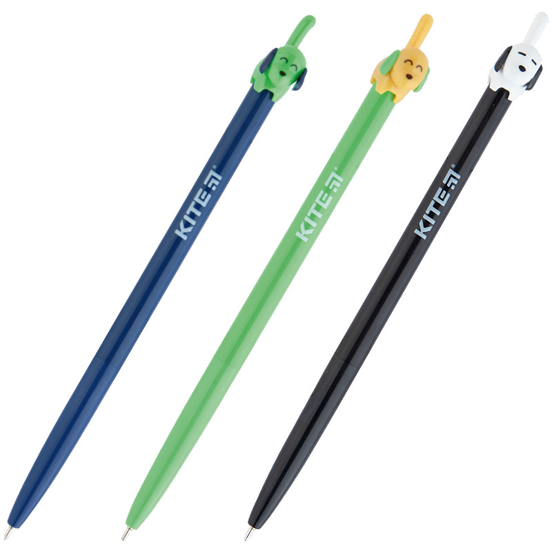 Ручка кулькова 0,5 мм Kite Color Dog синя K20-030-02