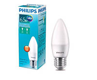 6.5W E27 4000K Свеча Светодиодная лампа Philips LED