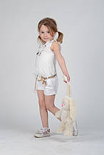 Літні дитячі шорти для дівчинки з поясом 0-2 Byblos Італія BJ1723 Білий