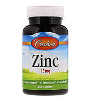 Zinc 15 mg Carlson Labs, 250 таблеток