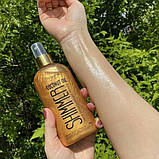 Кокосова олія для засмаги з шиммером ЗолотоTop Beauty Coconut oil Shimmer Gold 200мл, фото 3