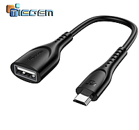 Переходник OTG USB - Micro USB для смартфона Tiegem VF452 Черный