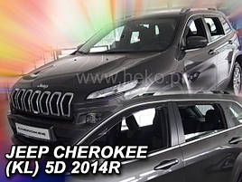 Дефлектори вікон (вітровики) JEEP CHEROKEE (KL) 5D 2013-> 5D 4шт (Heko)