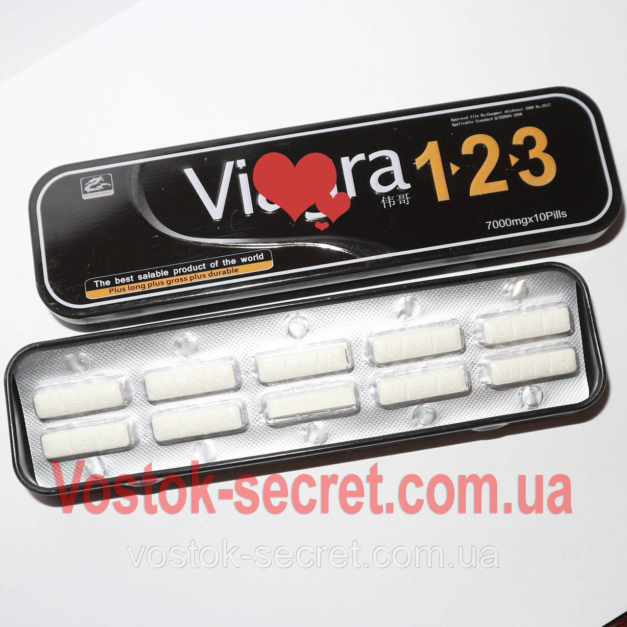 Vi@gra 123, таблетки для потенції 10 шт.*7000 мг.