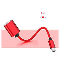 Переходник OTG USB - Micro USB для смартфона FR322 Красный