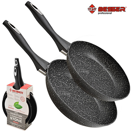 Сковороди литі з покриттям "Stone" 2пр/наб 22/26см 10329, фото 1