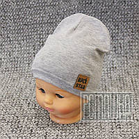46-50 9-24 міс одношарова тонка трикотажна весняна осіння дитяча шапочка для хлопчика весна осінь 7031 СН