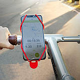 Велодержатель силіконовий для смартфонів від 4,3 до 6,3 дюйма, фото 3