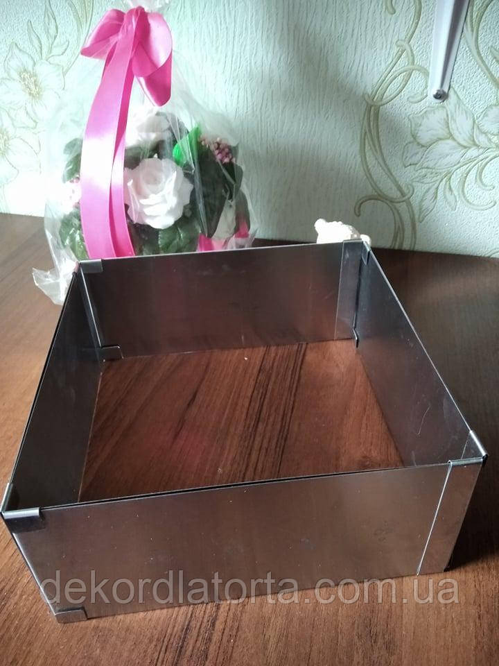 Розсувна форма для випічки Квадрат h-12 см