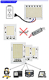 Smart IC SMD LED 20w 6500K Світлодіод 20w Світлодіодна збірка 1950Lm + Драйвер 72х62 мм., фото 7