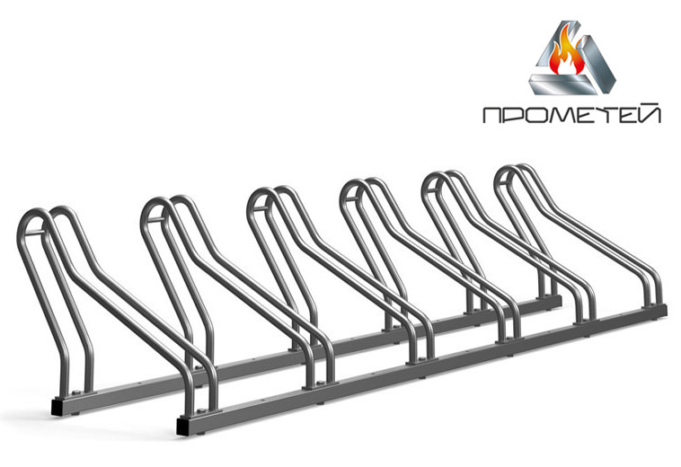 Велопарковки похилі, 6 секцій