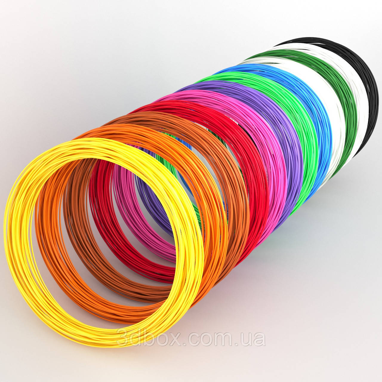 Набор PLA пластика 3D-Box LARGE для 3D-ручки: 12 цветов по 5 (10, 20) метров (1,75мм*60м, 120 м, 240м) - фото 1 - id-p1193247917