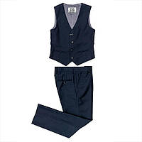 Костюм-двойка (брюки, жилетка) для мальчиков Deloras 140 синий 981105-P