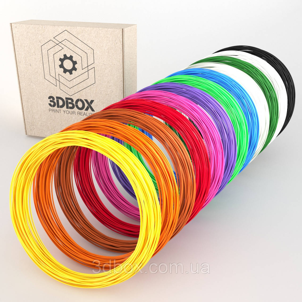 Набір ABS-пластика Люкс для 3d-ручки, 12 кольорів, Large