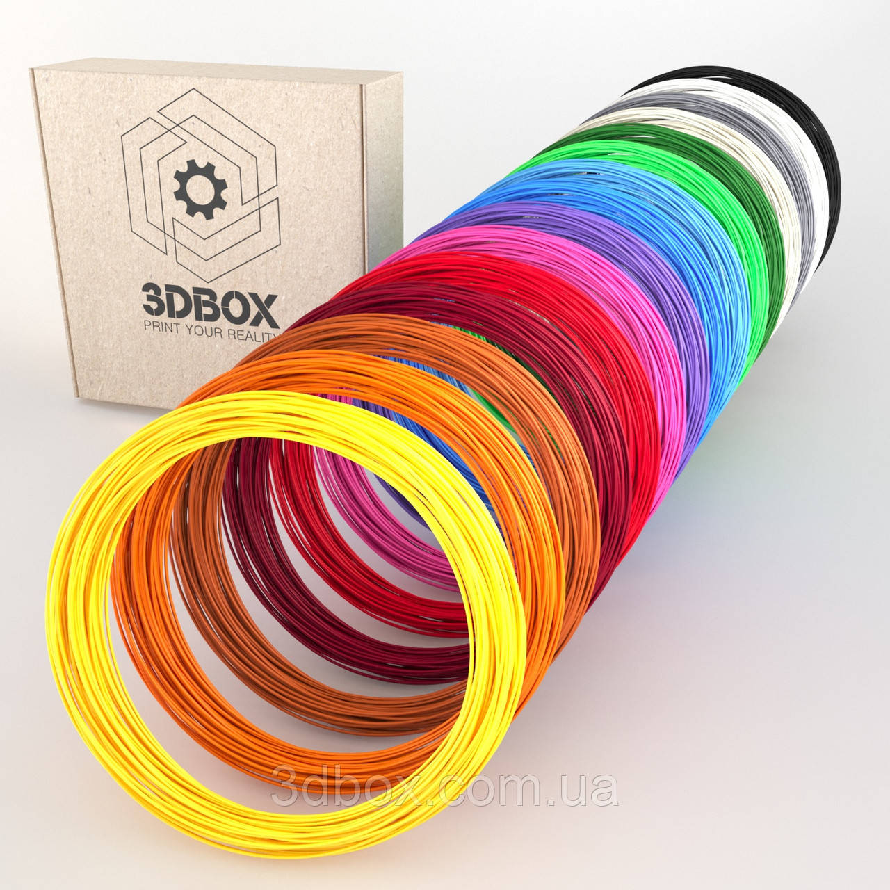 Набір ABS-пластику Люкс для 3d-ручки, 15 кольорів, eXtra Large - фото 1 - id-p357620985