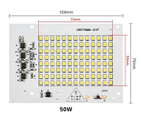 Smart IC SMD LED 50w 6500K Светодиод 50w Светодиодная сборка 4600Lm + Драйвер