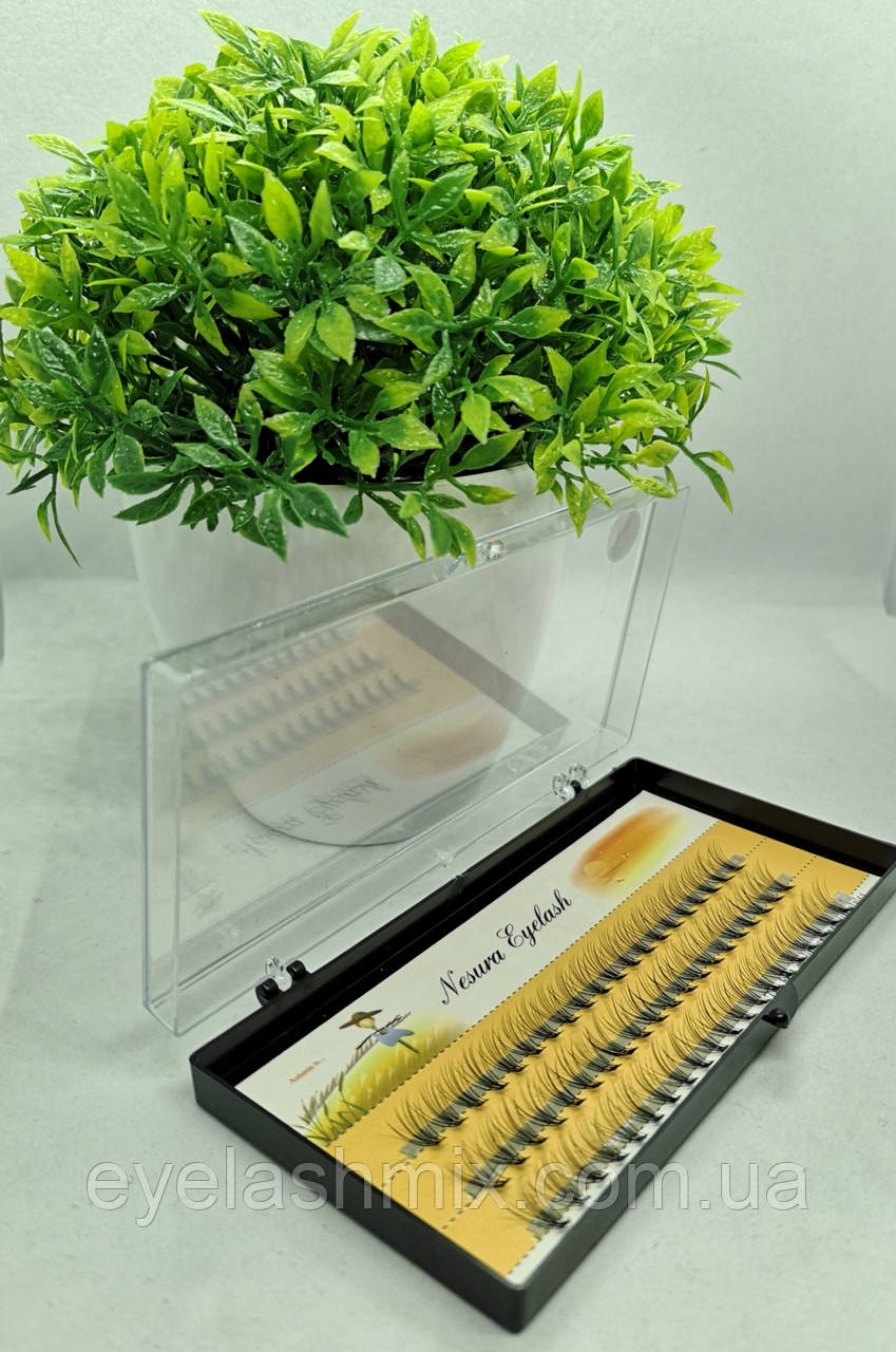 Накладні пучкові вії QSTY Nesura Eyelash 10D 10 мм