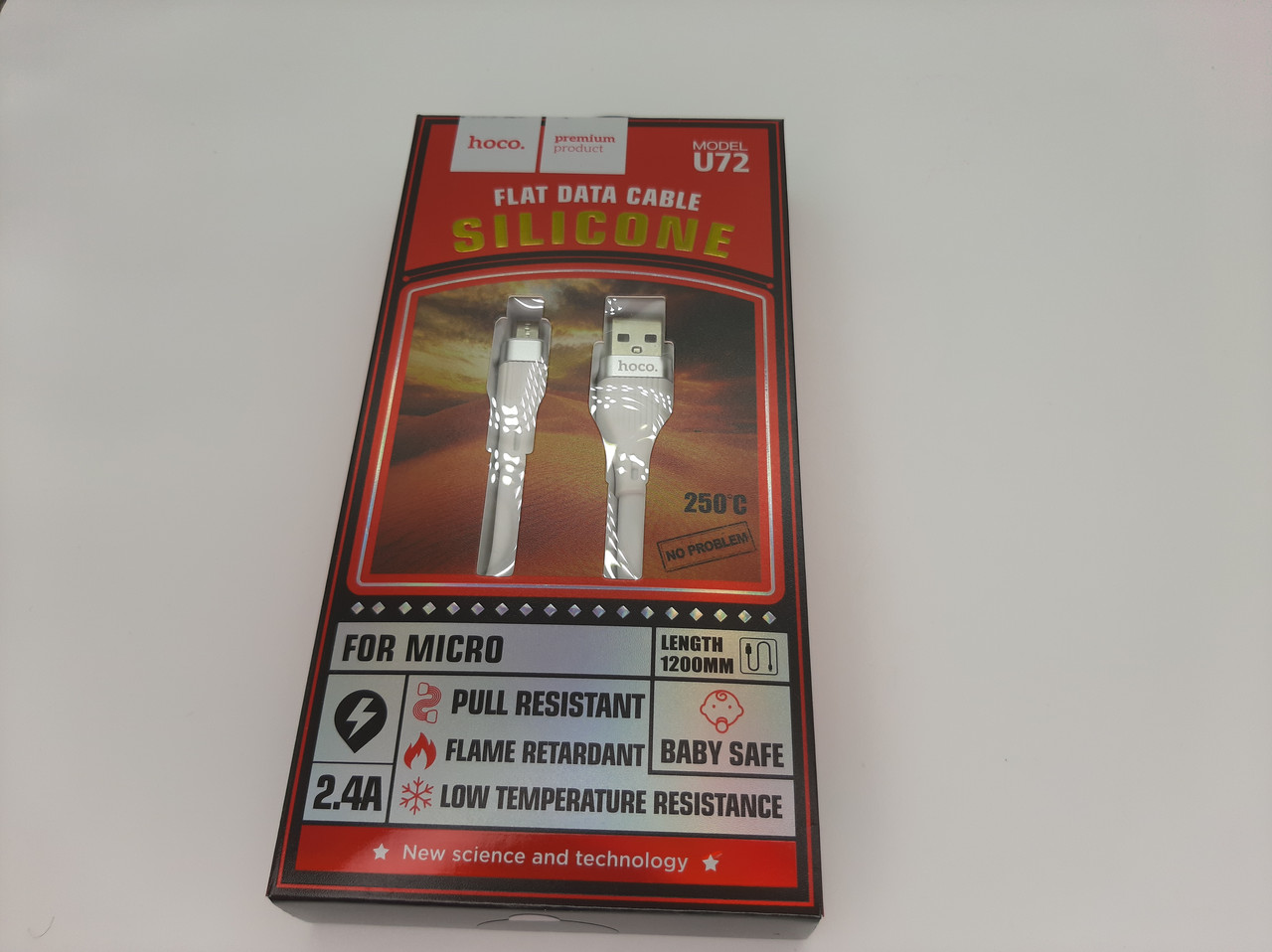USB Кабель HOCO U72 "Forest Silicone" microUSB 1.2М білий - Оригінальний кабель для Android