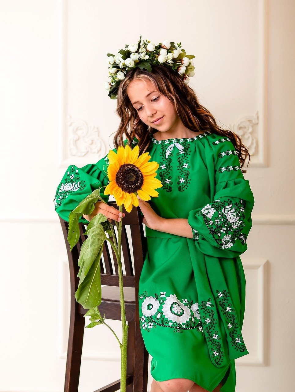 Плаття для дівчинки Бохо зелене